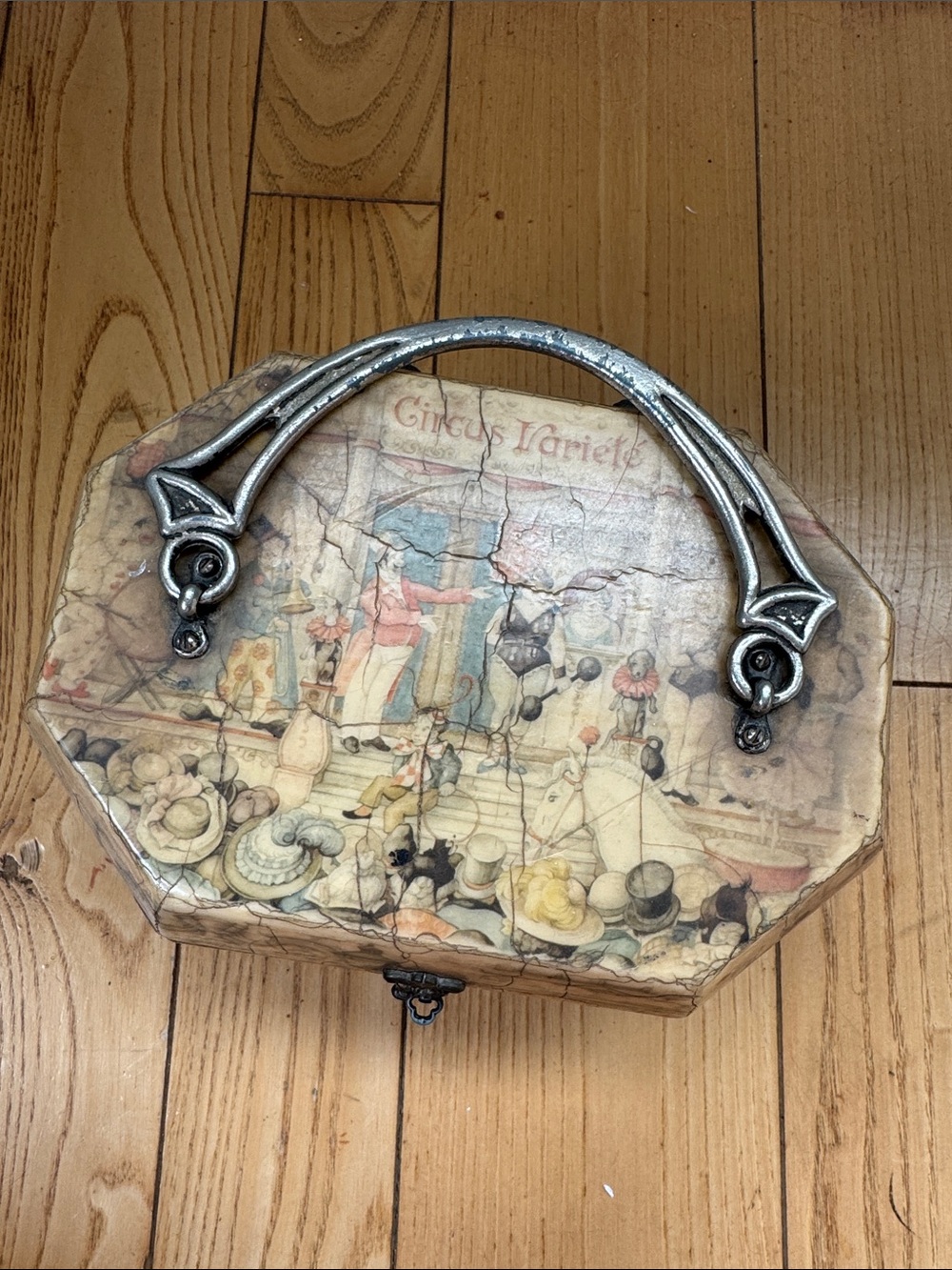 Anton Peick 1970’s Vintage circus Decorative Wood Box flawed - Picture 2 of 13